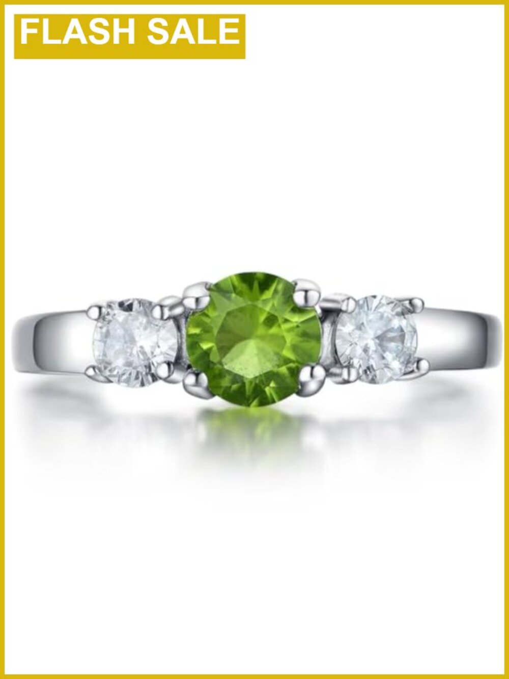 Girls Birthstone Ring Stainless Steel Cubic Zirconia Adjustable Dainty Jewelry